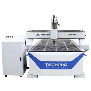 TechPro 2023 Best Price 2000*4000mm Wood Carving CNC Machine for Kitchen Cabinet Furniture Door Making