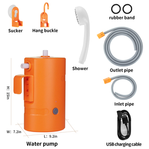 <span class=keywords><strong>La</strong></span> <span class=keywords><strong>douche</strong></span> portable d'extérieur nouvellement améliorée avec fonction d'éclairage est dotée d'une batterie de 4400 mAh offrant une autonomie étendue. - Product Image 2