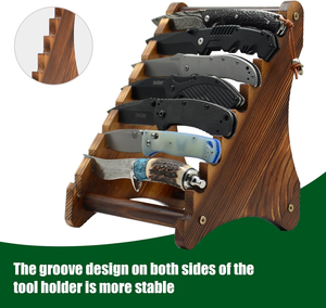 Pratico Set di coltelli da uomo regalo in legno <span class=keywords><strong>porta</strong></span> coltelli da <span class=keywords><strong>tasca</strong></span> in legno a lama fissa <span class=keywords><strong>porta</strong></span> espositore - Product Image 2