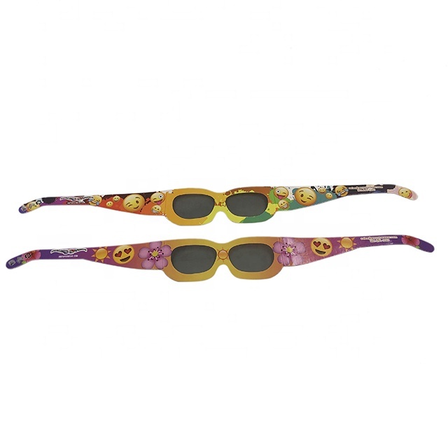 Fashion Private Custom Logo Printing Red Blue Paper Linear Polarize 3d Glasses for Video DVD TV