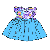 Robe de danse personnalisable ODM à manches papillon, imprimé bambou, nœud, silhouette trompette sirène, 100% fibre de bambou, dos nu