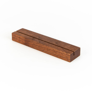 Base de Calendario de Madera, Porta Tarjetas, Porta Notas, Madera Maciza de Nogal Negro, Organizador de Escritorio Moderno y Sencillo, Forma de U, Cuadrado, para Reuniones - Product Image 4