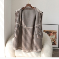 Manteau long chaud en fausse fourrure de vison pour femme, imitation velours de vison, veste épaisse d'hiver, parka JT421
