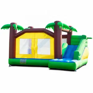 Inflatable กลางแจ้งปราสาทป่า BOUNCE House สไลด์เด็กกระโดดปราสาท Enclosure
