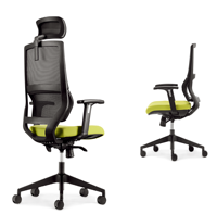 Chaise de bureau ergonomique entièrement en maille avec dossier inclinable, accoudoirs réglables et base en nylon pour les employés de bureau et les dactylographes