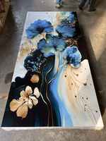 Panneau mural intérieur de salle de bain imperméable en PVC brillant 3D, plaque de marbre PVC brillante, panneau UV