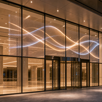 Écran publicitaire LED transparent pour vitrine de centre commercial