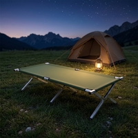 Lit de camping pliant à design tropical, cadre métallique, style antique, portable, imperméable, idéal pour la plage, vente en gros, directement de l'usine, le plus vendu