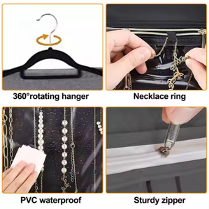Hot Selling Competitive Price PVC Jewelry Glasses Sundries Storage Travel Hanging <b>Bags</b> for Sale - Product Image 3