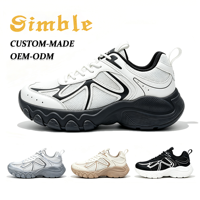 Chaussures de sport décontractées pour hommes, légères et respirantes, à lacets, avec empeigne en PU et maille, pour la marche – Grande Vente