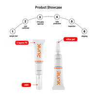 Tube d'emballage cosmétique de crème de réparation nourrissante profonde avec tête de Gel de silice crème de réparation de cuticules d'ongle Tubes de brosse douce en Silicone