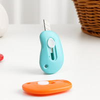 Mini couteau utilitaire rétractable en acier inoxydable, portable, multifonction, avec trou de suspension, ouvre-lettre de sécurité, personnalisable OEM