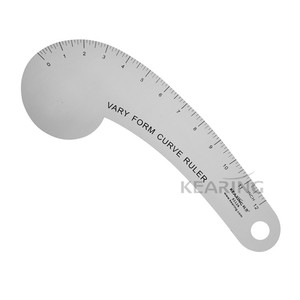 Kearing-Regla <span class=keywords><strong>curva</strong></span> francesa de 12 pulgadas, regla <span class=keywords><strong>curva</strong></span> francesa de aluminio de aviación, diseño de sastre, forma variable, regla <span class=keywords><strong>curva</strong></span> # 6112A - Product Image 2