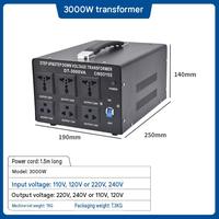 Transformateur de tension élévateur et abaisseur 500W-3000W, double usage 110V/220V, convertisseur de tension pour voyage et maison