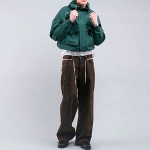 Chaqueta Técnica para Hombre con Ribete Reflectante en Contraste, Color Verde Bosque, Cierre de Cremallera, Cortavientos con Bolsillos con Solapa - Product Image 2