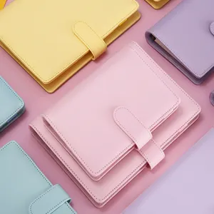 Macaroon Colors PU Leather Cover A5 <strong>A6</strong> Planner <strong>Diary</strong>/leather Agenda Planner with Custom logo - Product Image 1
