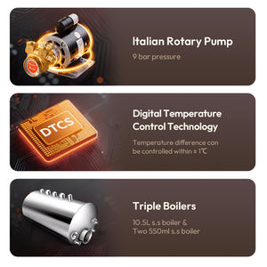 Máquina de café espresso comercial <span class=keywords><strong>Carbo</strong></span> multifuncional 9 Bar 2 <span class=keywords><strong>Grupo</strong></span> Máquina de café espresso comercial profesional - Product Image 5