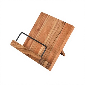 Wood Recipe Cookbook Rustic Tablet Wooden Natural Finished CookBook Stand Holder Christmas <b>Easter</b> Gift Kitchen Farmhouse - Product Image 1