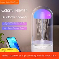 Subwoofer Mécanique Méduse pour Enceinte Bluetooth avec Lumière d'Ambiance Bluetooth Sans Fil, Veilleuse LED Sans Fil de Chevet