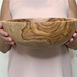 <span class=keywords><strong>Ciotola</strong></span> per Insalata in Legno d'<span class=keywords><strong>Ulivo</strong></span> Fatta a Mano Perfetta per Insalate, Servire, Intrattenere - Product Image 4