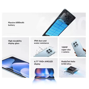 小米红米 Note 15 4G 全球版智能手机 128GB / 256GB 108MP 摄像头 6.77 英寸 AMOLED MTK Helio G100-Ultra - Product Image 3