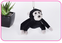 Porte-clés en peluche Gorilla intelligent sur mesure, 12 cm, faible MOQ, rembourrage en coton PP, peluche super douce, recharge USB, doudou pour bébé