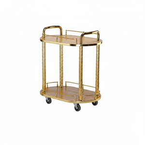 Handmade Decorative <b>Trolley</b> <b>With</b> <b>Wheels</b> Eco Friendly Food Tea Coffee or Breakfast Supplies Metal and Wood <b>Trolley</b> - Product Image 1
