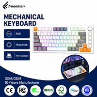 Keyboard Gaming Ultra-Compact 68-Key RGB Backlit Berkabel untuk Tablet Laptop PC Komputer dengan Blue Switch Mekanik