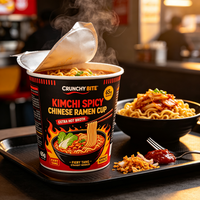 Factory Direct 200g Korean Kimchi Taste Ramen Noodles Cheap Wholesale Private Label Instant Food