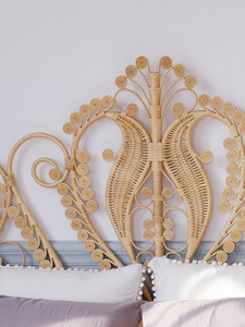 Dreamhause Nordic Real Rattan <span class=keywords><strong>francese</strong></span> marocco sud-est asiatico stile comodino Hotel camera da <span class=keywords><strong>letto</strong></span> mobili Designer testa del <span class=keywords><strong>letto</strong></span> testiera - Product Image 3