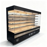 Refrigerador con Cortina de Aire Integrada de 3 Metros, Exterior de Titanio Negro e Interior de Acero Inoxidable
