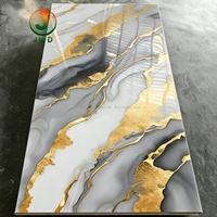Panneau mural 3D en PVC de haute qualité, imitation pierre marbrée, design 3D, imperméable, panneau mural en feuille UV
