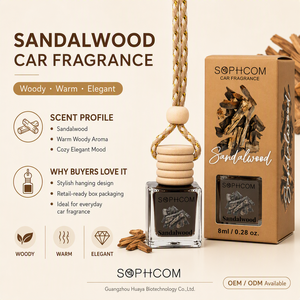 <span class=keywords><strong>Mini</strong></span> diffuseur de parfum pour voiture 8 ml, flacon en verre suspendu avec bouchon en bois, <span class=keywords><strong>d</strong></span>ésodorisant, vente en gros, fournisseur de marques personnalisées - Product Image 3