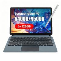 Nouvelle tablette PC 2 en 1 Surface 11,6/13,3 pouces Win N4000/N4120/N5000 4 Go 6 Go de RAM 128 Go avec clavier pour le bureau/la maison/l'éducation