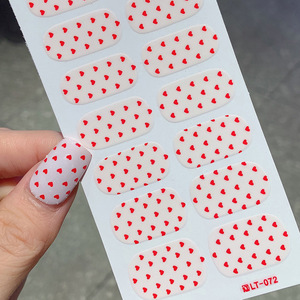 Adesivi per Unghie Senza <span class=keywords><strong>Gel</strong></span> UV, Design Cuore San Valentino, 16 Pezzi, Unghie Finte Press-on, Confezione Personalizzata, Vendita all'Ingrosso OEM - Product Image 4