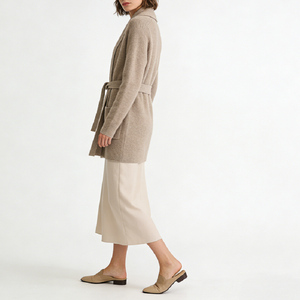 <span class=keywords><strong>Cardigan</strong></span> in Cashmere da <span class=keywords><strong>Donna</strong></span> <span class=keywords><strong>con</strong></span> Design a Costine, Scollo a V e <span class=keywords><strong>Cintura</strong></span>, Traspirante per Autunno e Inverno - Product Image 5