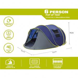 <span class=keywords><strong>2</strong></span> <span class=keywords><strong>secondes</strong></span> facile à monter 3-4 personnes famille tentes design en gros camping tentes de plein air - Product Image 5