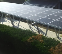 Structure de stationnement solaire photovoltaïque en aluminium étanche pour 2+ voitures, système domestique 10KW 20KW, haute résistance au vent, CE TUV