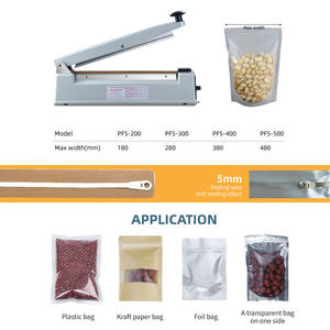 Selladora De Bolsas Plasticas 400mm Máquinas De Sellado Manual De Mano Portátil Sellador De Bolsas De Calor De Impulso De Plástico Aprobado CE - Product Image 4
