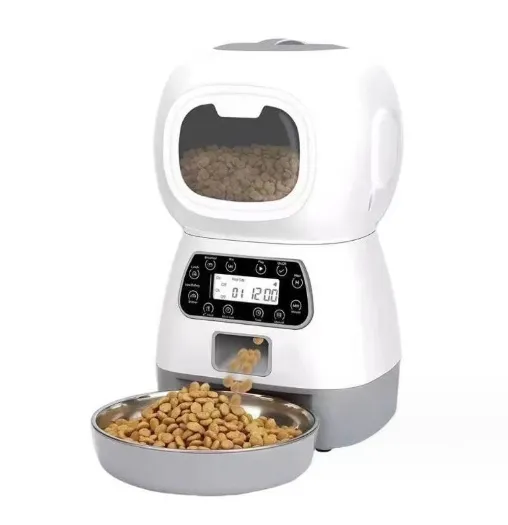 3.5L Outdoors Automatic Pet Feeder Smart Food Dispenser For Cats Dogs Timer Stainless Steel Bowl Auto Dog Cat Pet Feeder