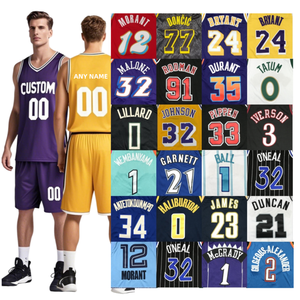 2025 haute qualité maille douce personnalisé Haliburton Wembanyama Rodman Doncic Morant jaune hommes panier balle chemise Kit <span class=keywords><strong>basket</strong></span>-ball maillot - Product Image 4