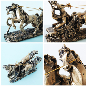 Estatua de Carro <span class=keywords><strong>Romano</strong></span> de Resina al por Mayor, Escultura Histórica Pintada a Mano con Caballo y Guerrero, Decoración de Calidad <span class=keywords><strong>Museo</strong></span>, Pedido al por Mayor OEM - Product Image 3