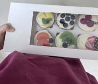 Boîte-cadeau rectangulaire pour fleur Offre Spéciale papier carton emballage boîte à cupcake blanche avec 12 trous