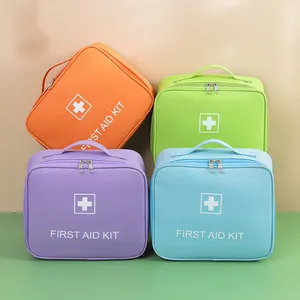 도매 응급 처치 키트 약 상자 학생 휴대용 비상 용품 보관 가방 옥스포드 가정 여행 건강 의료 가방