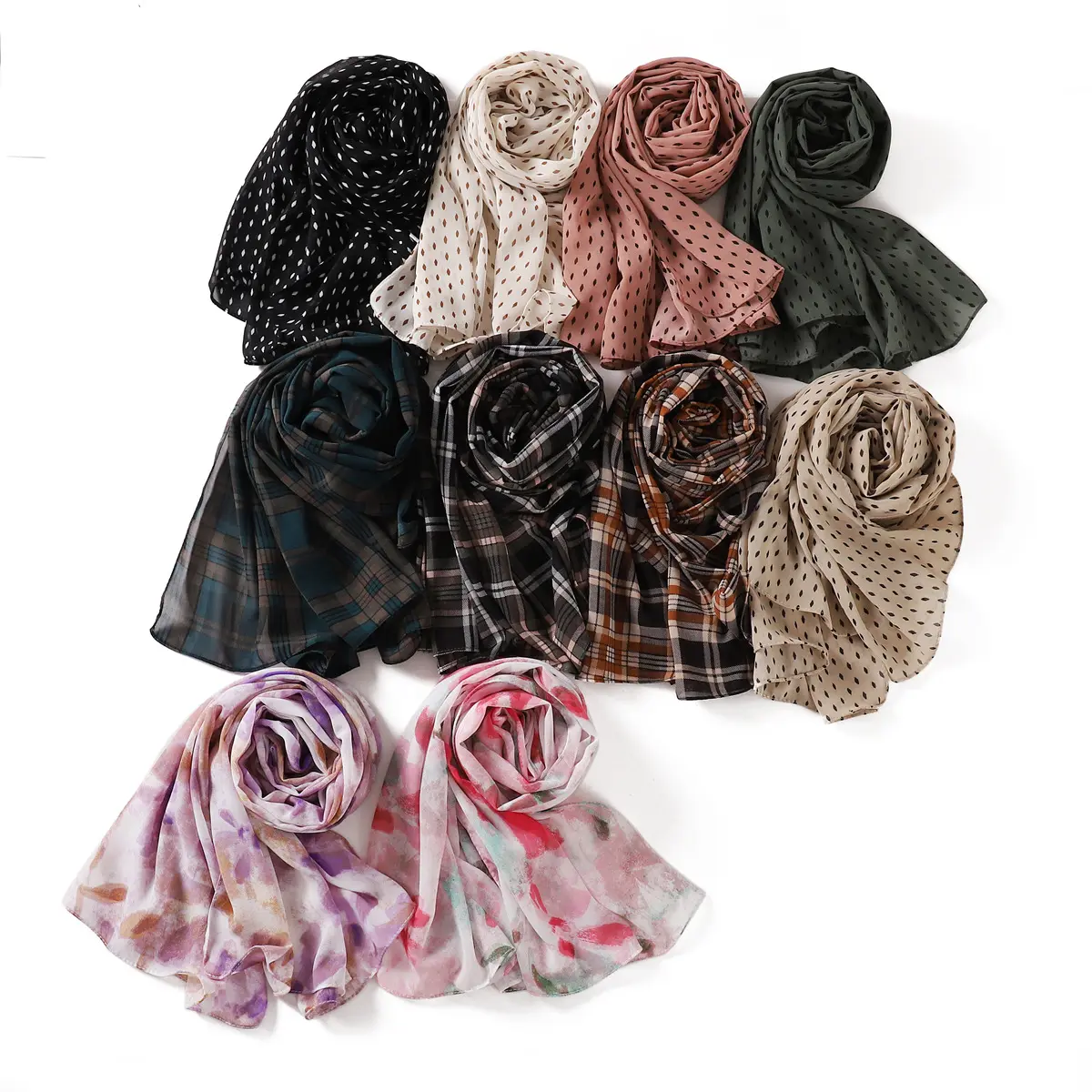 Großhandel malaysische muslimische Frauen reine Baumwolle Schleier-Kopf-Schal Tudung-Schüssel schlichtes Hijab mit Babysam Großhandel Schals Schals