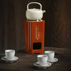 Juego de estufa de cerámica para té con tetera y tazas resistentes al calor para preparar té al aire libre - Product Image 4