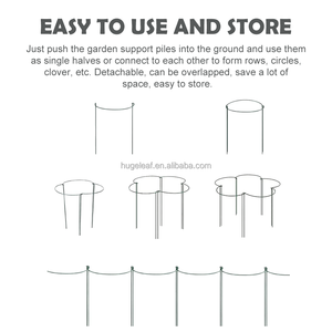 Soporte de Metal Semicircular para Plantas de Jardín, Estaca para Tomates, Rosas, Enredaderas - Product Image 3