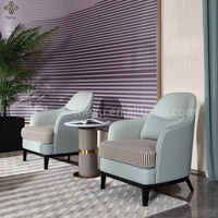 Canapé simple en cuir et tissu de luxe, fauteuil de salon, chambre à coucher, chaise confortable pour villa de luxe, appartement