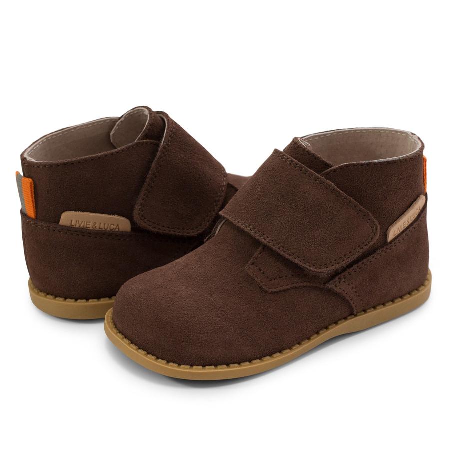 Ботильоны Livie и Luca детские, Сверхмягкие дышащие, плоская подошва, повседневные милые, с принтом в западном стиле, коричневые