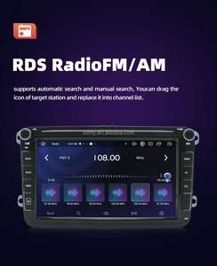 Siêu HD 8 Inch <span class=keywords><strong>Android</strong></span> 13 Xe Stereo 2 32G IPS Không Dây Carplay Chia Màn Hình Cho VW Passat Golf Tiguan - Product Image 2